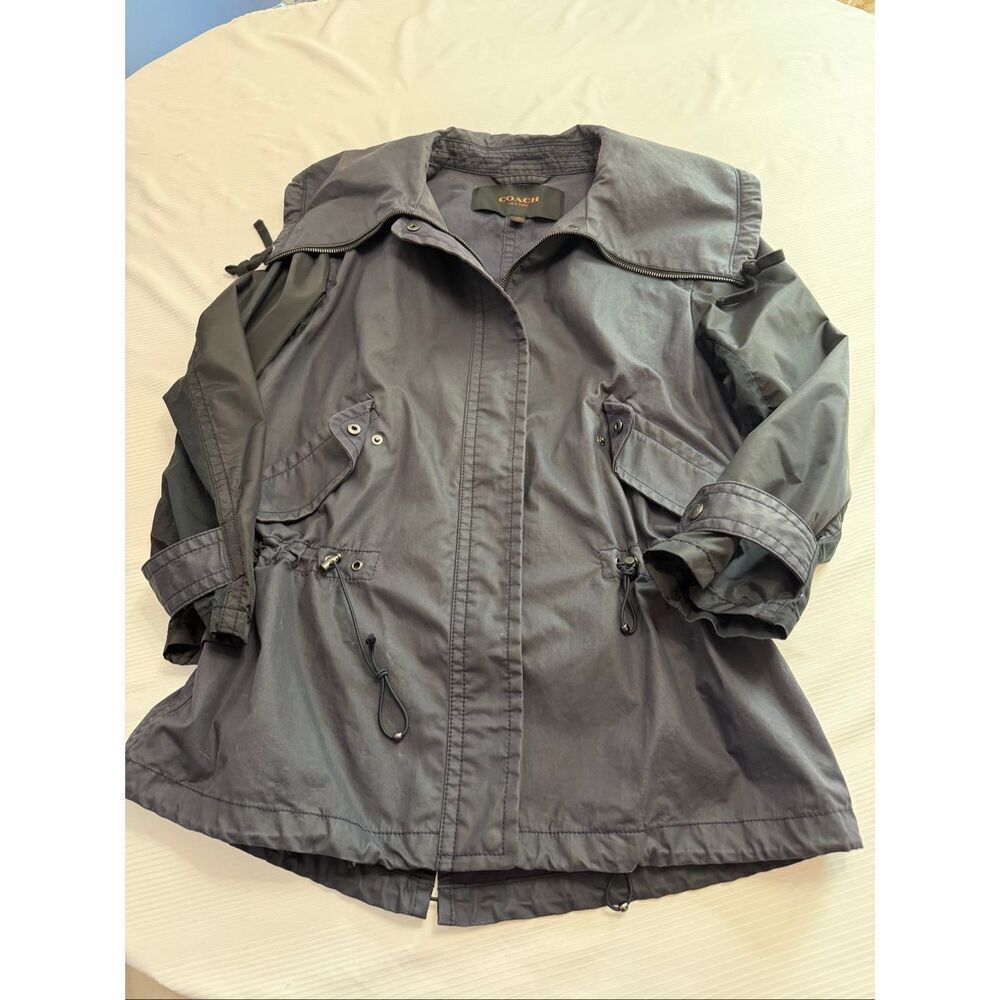 Coach Women’s Hadley Anorak Navy Blue Jacket Size XS